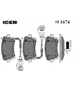 ICER - 181674 - Комплект тормозных колодок, диско