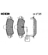 ICER - 181735 - К-кт колодки frd mondeo ii 1.8i/2.0i/2.5i 96-00/cougar 2.5i 24v 96- зад