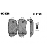 ICER - 181748 - Комплект тормозных колодок, диско