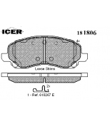 ICER - 181806 - Комплект тормозных колодок, диско