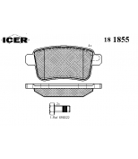 ICER - 181855 - Колодки тормозные дисковые, комплект 181855