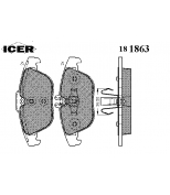 ICER - 181863 - Комплект тормозных колодок, диско