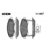 ICER - 181887 - Комплект тормозных колодок, диско