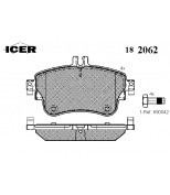 ICER 182062 Колодки тормозные дисковые, комплект 182062