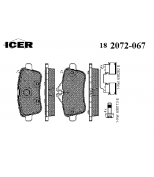 ICER - 182072067 - Колодки дисковые задние