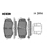 ICER - 182094 - 182094 Тормозные колодки дисковые