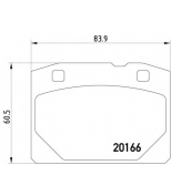 TEXTAR - 2016603 - Комплект тормозных колодок, диско