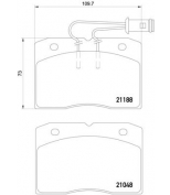 TEXTAR - 2118801 - Колодки тормозные дисковые передн ALFA ROMEO: AR 8 c бортовой платформой 78-89, AR 8 фургон 78-89,  IVECO: Daily I 83-89