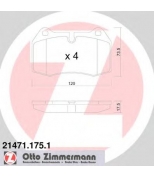 ZIMMERMANN - 214711751 - Комплект тормозных колодок, диско
