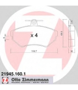 ZIMMERMANN - 219451601 - Комплект тормозных колодок, диско