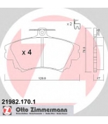 ZIMMERMANN - 219821701 - Комплект тормозных колодок, диско