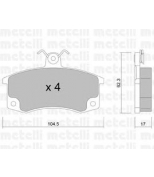 METELLI - 2200620 - Колодки тормозные передние к-кт LADA SAMARA 1.1-1.5 86>