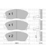 METELLI - 2202980 - Колодки тормозные передние к-кт HONDA ACCORD/CR-V/ROVER 600