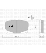METELLI - 2204430 - Комплект тормозных колодок, диско
