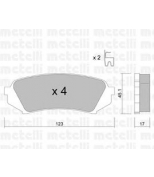 METELLI - 2204530 - Комплект тормозных колодок, диско
