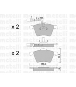 METELLI - 2205501 - Колодки тормозные передние к-кт VW TRANSPORTER T4 (1996-2003)