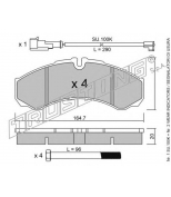 TRUSTING - 2211W - Комплект тормозных колодок, диско