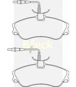 BRECK-LUMAG - 231240070110 - 23124 00 701 10_колодки дисковые передние! с датчиком Peugeot 306 1.8/1.9D/2.0HDi 97-02