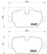 MINTEX - MDB2681 - Колодки торм.диск.зад.BMW E81,E8 704-1.6-2.0i,2.0D