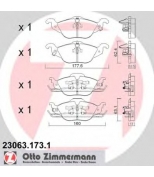 ZIMMERMANN - 230631731 - Комплект тормозных колодок, диско
