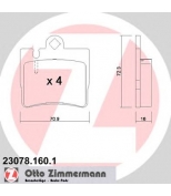 ZIMMERMANN - 230781601 - Комплект тормозных колодок, диско