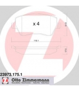 ZIMMERMANN - 239731751 - Комплект тормозных колодок, диско