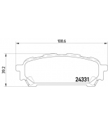 TEXTAR - 2433101 - Колодки зад.SUBARU IMPREZA,LEGACY  03>