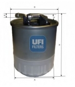 UFI - 2410700 - Фильтр топливный, дизель