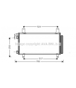 AVA - MZ5158 - радиатор кондиционера