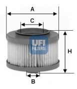UFI - 2601300 - Фильтр топливный 700р