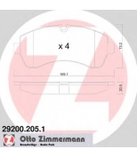 ZIMMERMANN - 292002051 - Тормозные колодки Zimmermann MB-Benz, VW