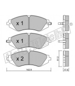FRITECH - 3030 - Колодки тормозные дисковые передние DAEWOO ESPERO 10.96->