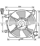 AVA - DW7519 - Вентилятор Chevrolet Matiz Petrol 04/05-