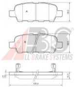 ABS - 37321 - Тормозные колодки