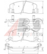 ABS - 37399 - Комплект тормозных колодок, диско