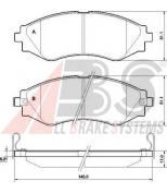 ABS - 37526 - Комплект тормозных колодок, диско