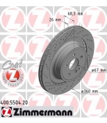 ZIMMERMANN 400550420 Диски тормозные C-KLASSE Coupe (C204) C 63 AMG (204.377) 01.2012 -  CLS (C218) CLS 63 AMG (218.374)