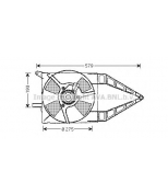 AVA - OL7503 - Вентилятор радиатора двигателя: Astra F,G/Combo/Corsa A,B/Vectra A/88-09/1.2/1.4/1.6/1.7D/1.8/2.0D/2.0/2.2D