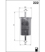 MECAFILTER - ELE6005 - Фильтр топливный двс