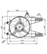 NRF - 47038 - Вентилятор радиатора FIAT PUNTO 93-00