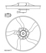 NRF - 47070 - Вентилятор без рамки PSA Xsara Picasso (N68)