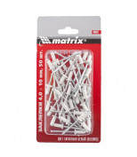 MATRIX 40682 Заклепки 4,0 х 10 мм RAL 9003, сигнально-белые, 50 шт. MATRIX
