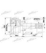 PATRON - PCV1540 - ШРУС наружн к-кт SUZUKI: GRAND VITARA 98 -, VITARA 88 - 98, VITARA Cabrio 88 - 99