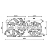 AVA - FD7579 - Вентилятор охлаждения радиатора Ford Transit