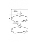 BREMBO - P61060 - Комплект тормозных колодок, диско