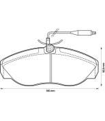 BENDIX - 571840B - Комплект тормозных колодок, диско