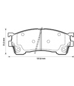 BENDIX - 572325B - 572325B_=415 04=FDB950=FDB984 !колодки дисковые п.  Mazda 626 1.8-2.5/2.0D/Xedos6 1.6 16V/2.0 92