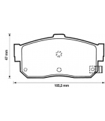 BENDIX - 572376B - 572376B_=366 02=366 12 !колодки дисковые з.  Nissan Primera P10 90-96/Sunny N14 2.0/2.0D 91-96