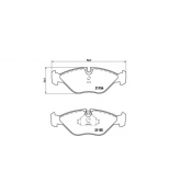 BREMBO - P71005 - Комплект тормозных колодок SAAB 9000 2.0 Kw 99 10/88 - 08/90 F