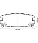 JURID - 572200J - Колодки тормозные дисковые задние  MITSUBISHI Pajero II (V2/V4) 91-00